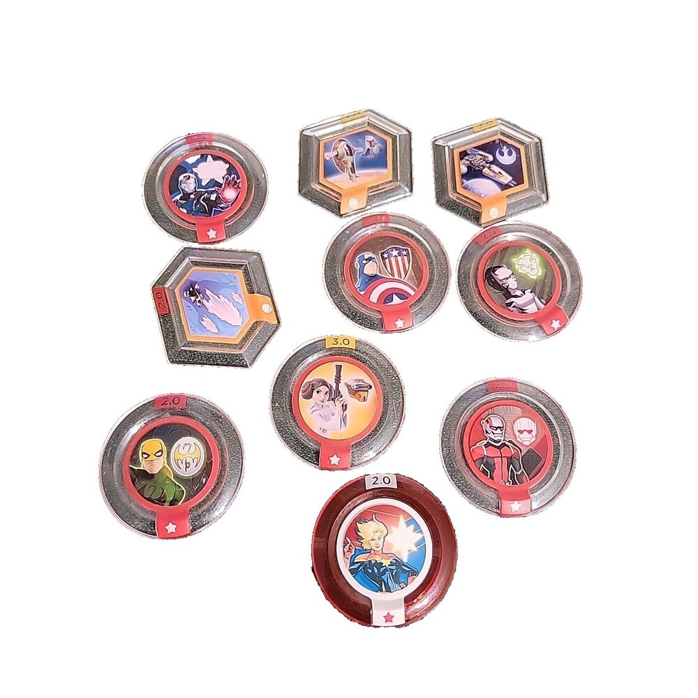 Disney Infinity‎ Power Disc Lot 2.0 3.0 Star Wars super Heroes etc.. Lot